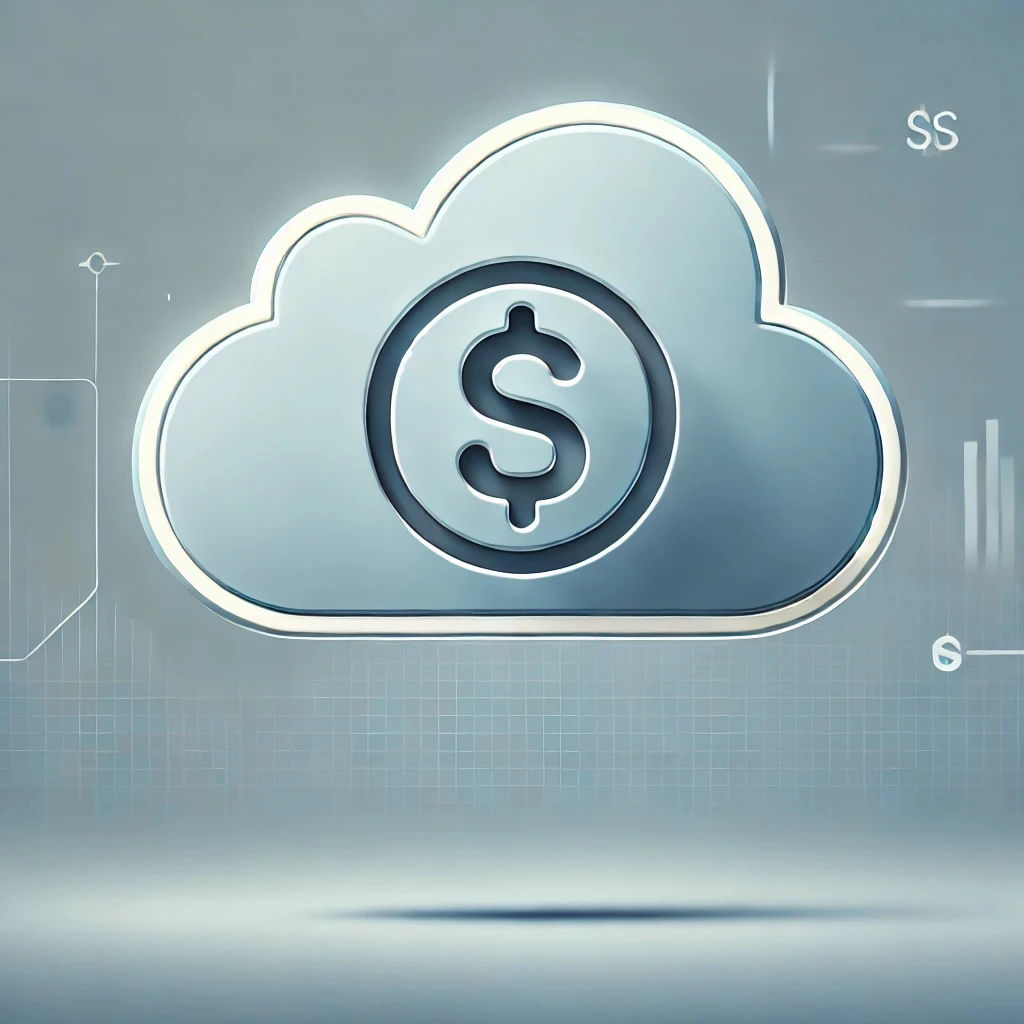 A silver Xsphere Cloud icon with a dollar sign in the center, set against a gradient gray background with subtle graphical elements.